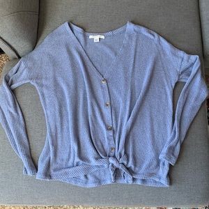 Blue American Eagle Tied Sweater